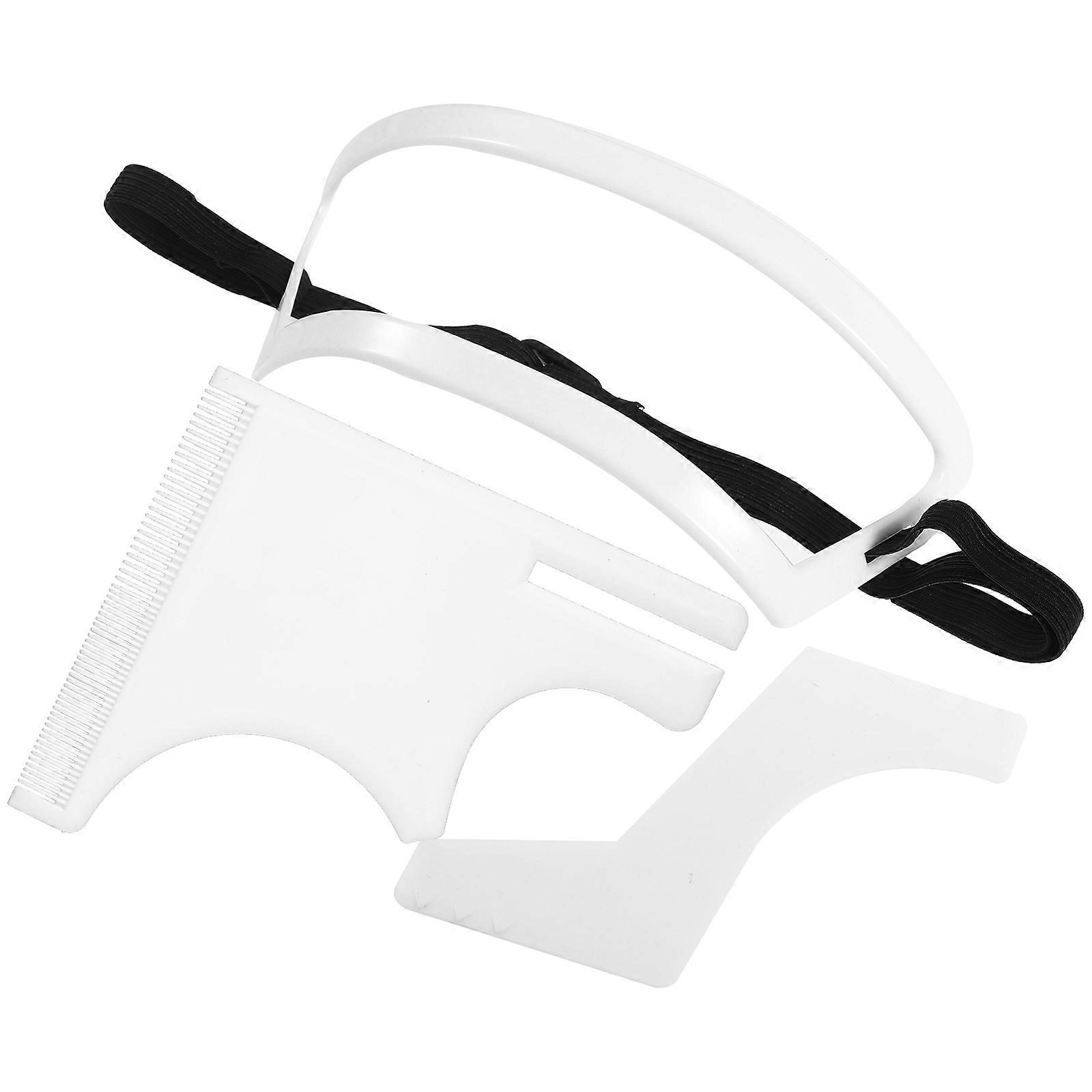 Beard Guide Shaping Tool for Neckline Shaving with 5Sets White Plastic