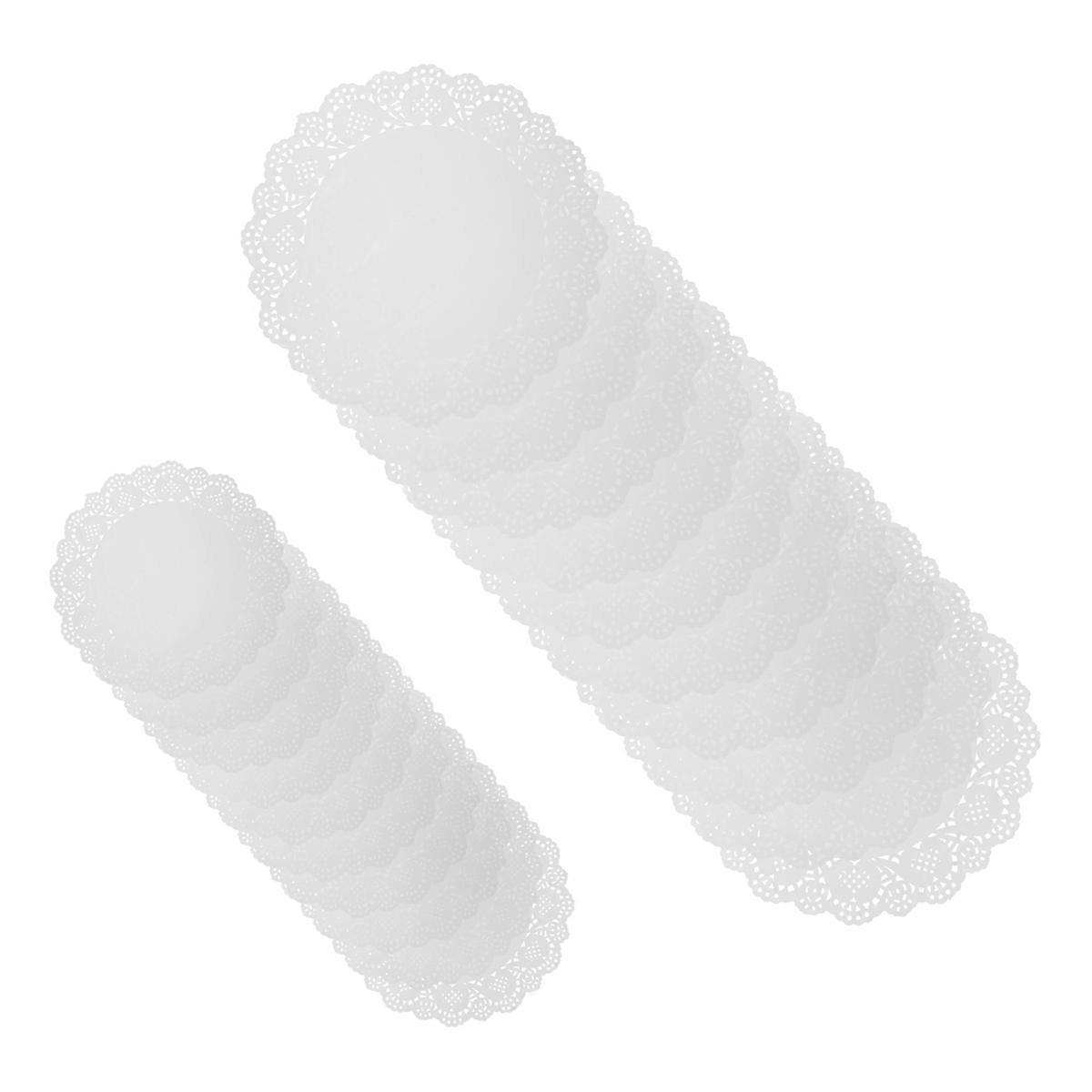 Paper Lace Doilies Lace Paper Coaster for Food Presentation 2Sets