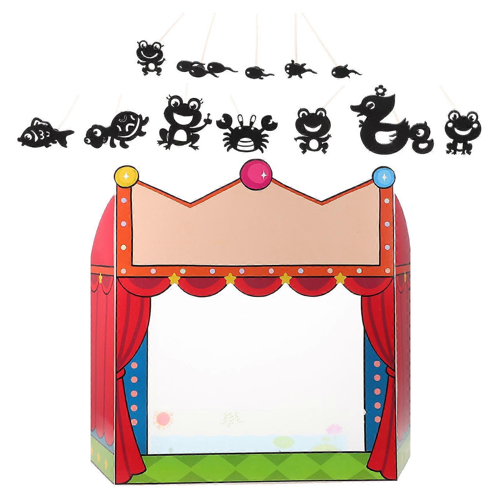 Shadow Puppet Kit Educational Toy for Imaginative Play 4Sets Assorted Color