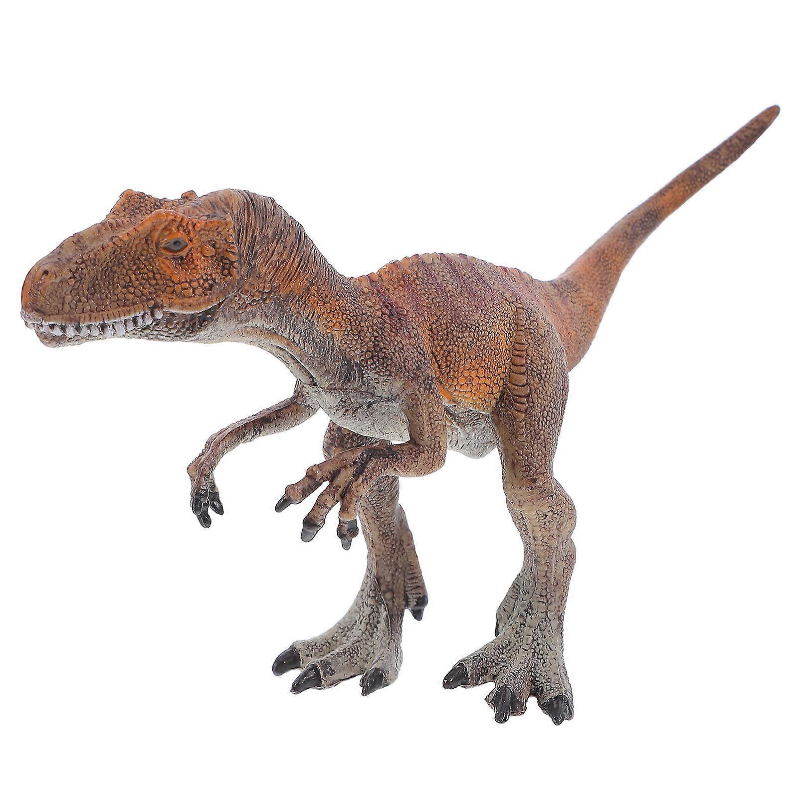 Dinosaur Ornament Allosaurus Toy for Decoration 3Pcs Colorful PVC Models