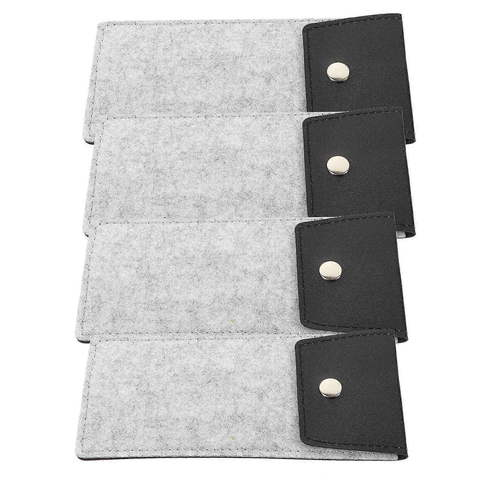 Glasses Storage Bag 4Pcs Anti-scratch Sunglasses Sleeve Light Grey Protective Soft Case For Daily Use
