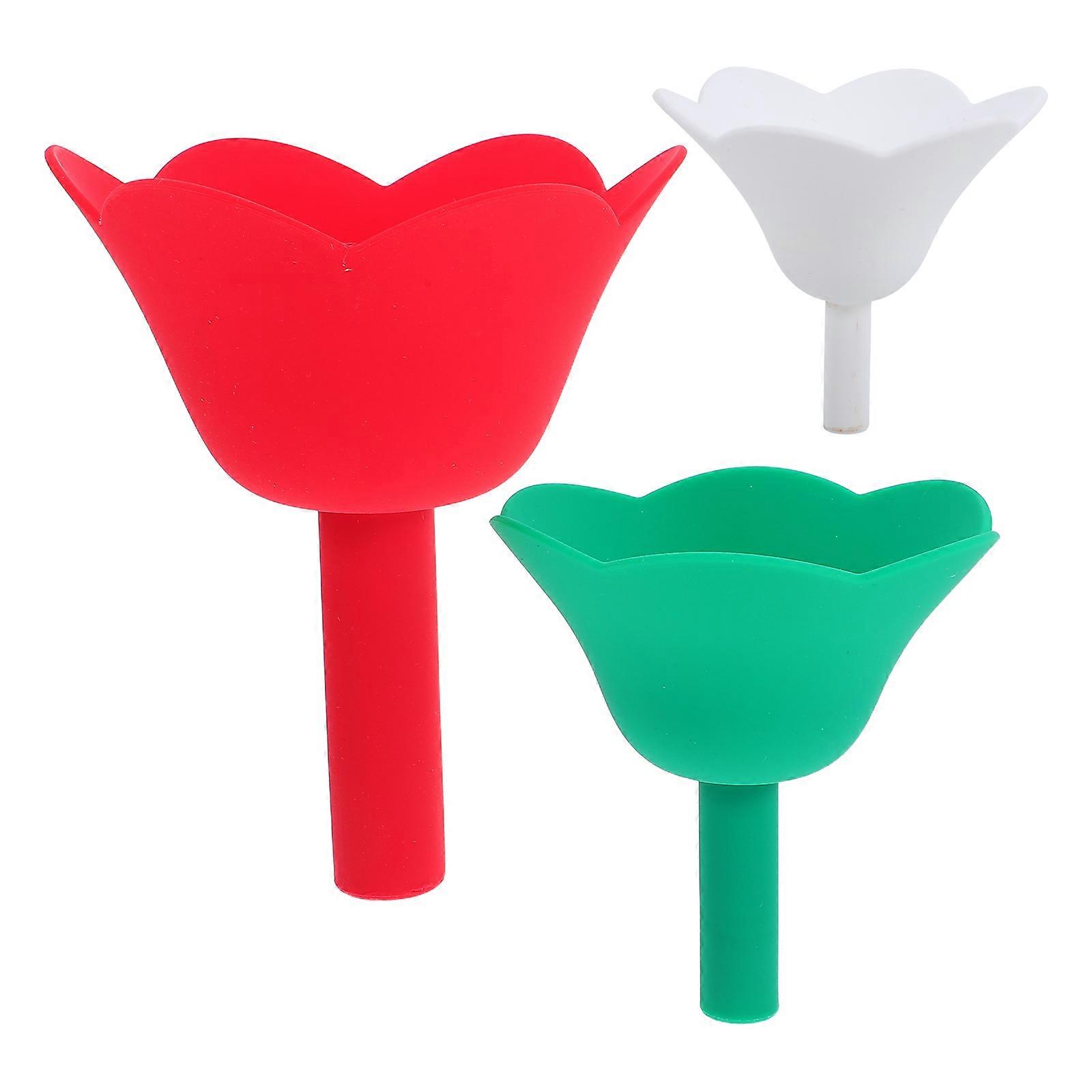 Silicone Oil Funnel Set for Cooking Use with 9Pcs Flower Spillproof Design