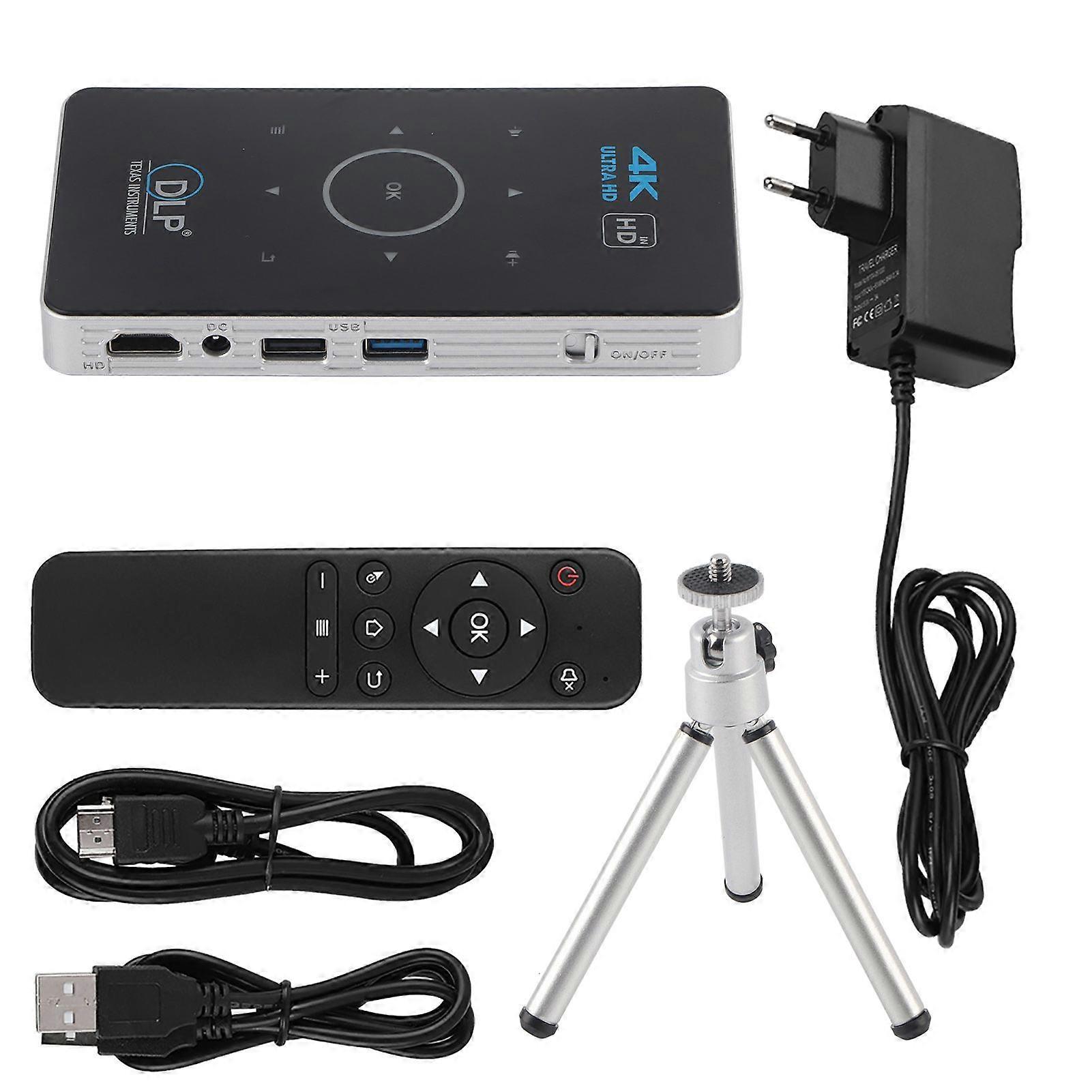 2500 lumina S905X-2+16G Intelligent DLP Remote Projector C6 for Android 6.0