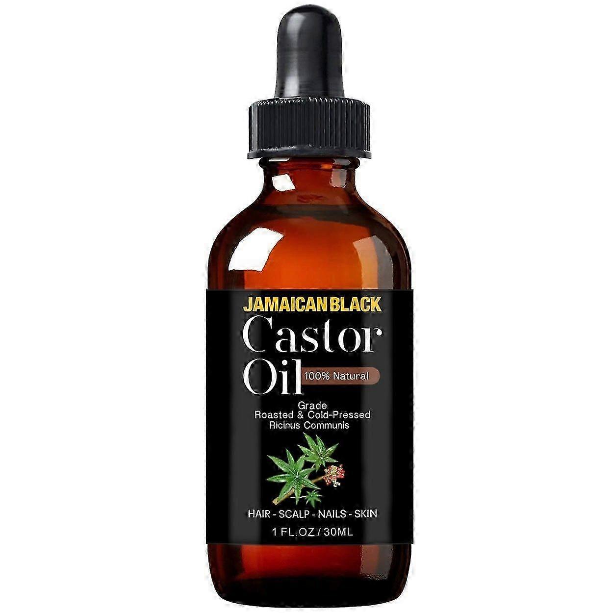 Jamaican Black Castor Oil, Organic Cold Pressed Unrefined, Pure Natural Castor Oil for Hair Growth, Eyelashes & Eyebrows, Skin & Scalp Moisturizer