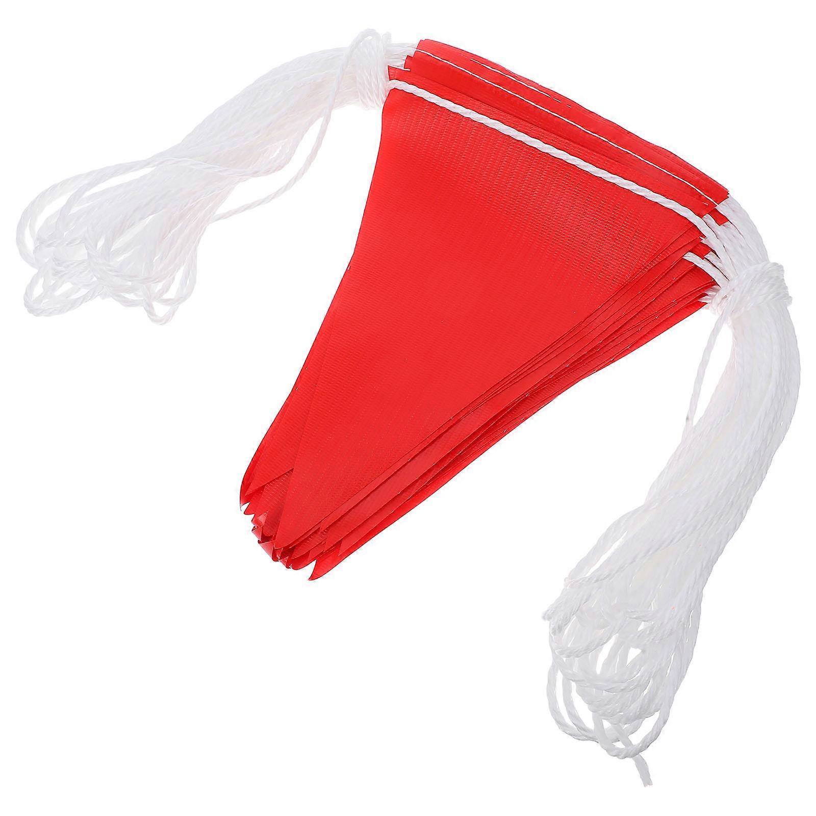 Red PVC Pennant Safety Flags for Safety 4Pcs Reflective Warning Flags