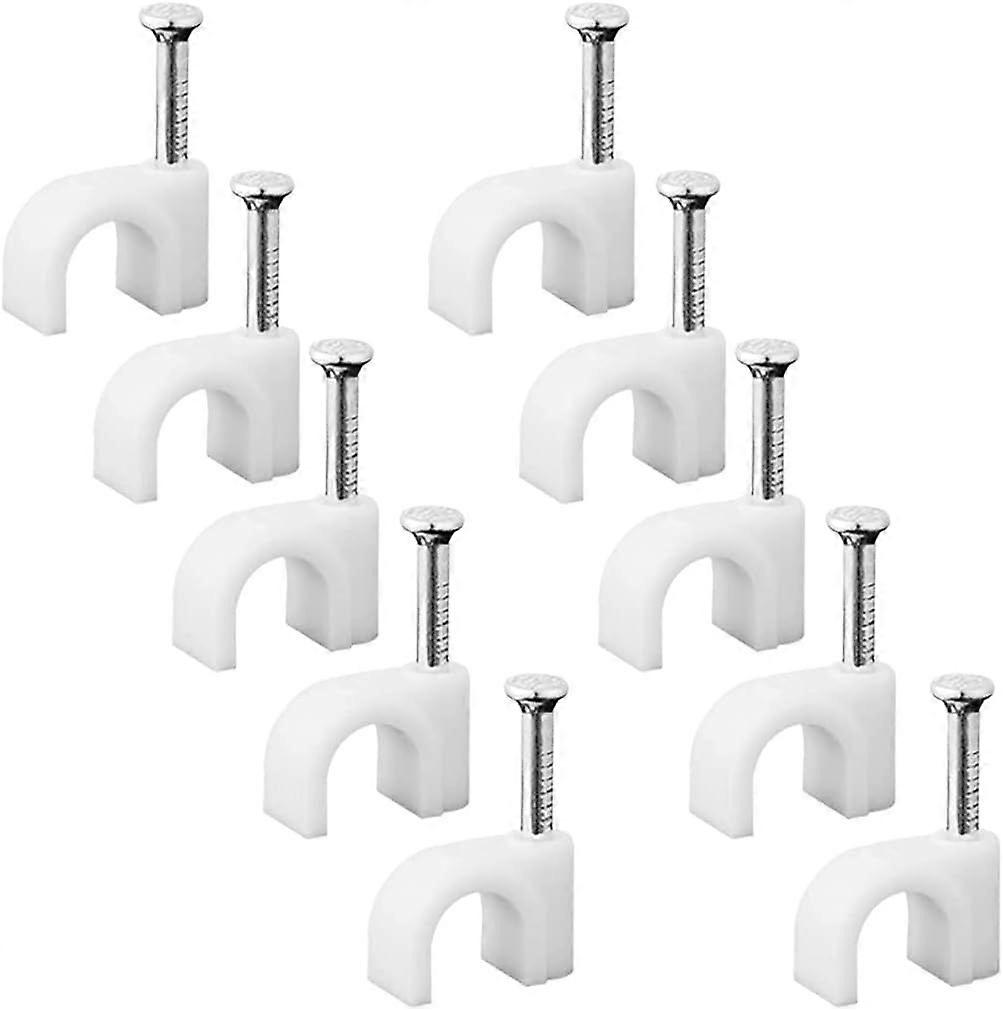 Round Cable Clips, 100 Pieces Cable Clips for Electrical Organizer Wire Cable