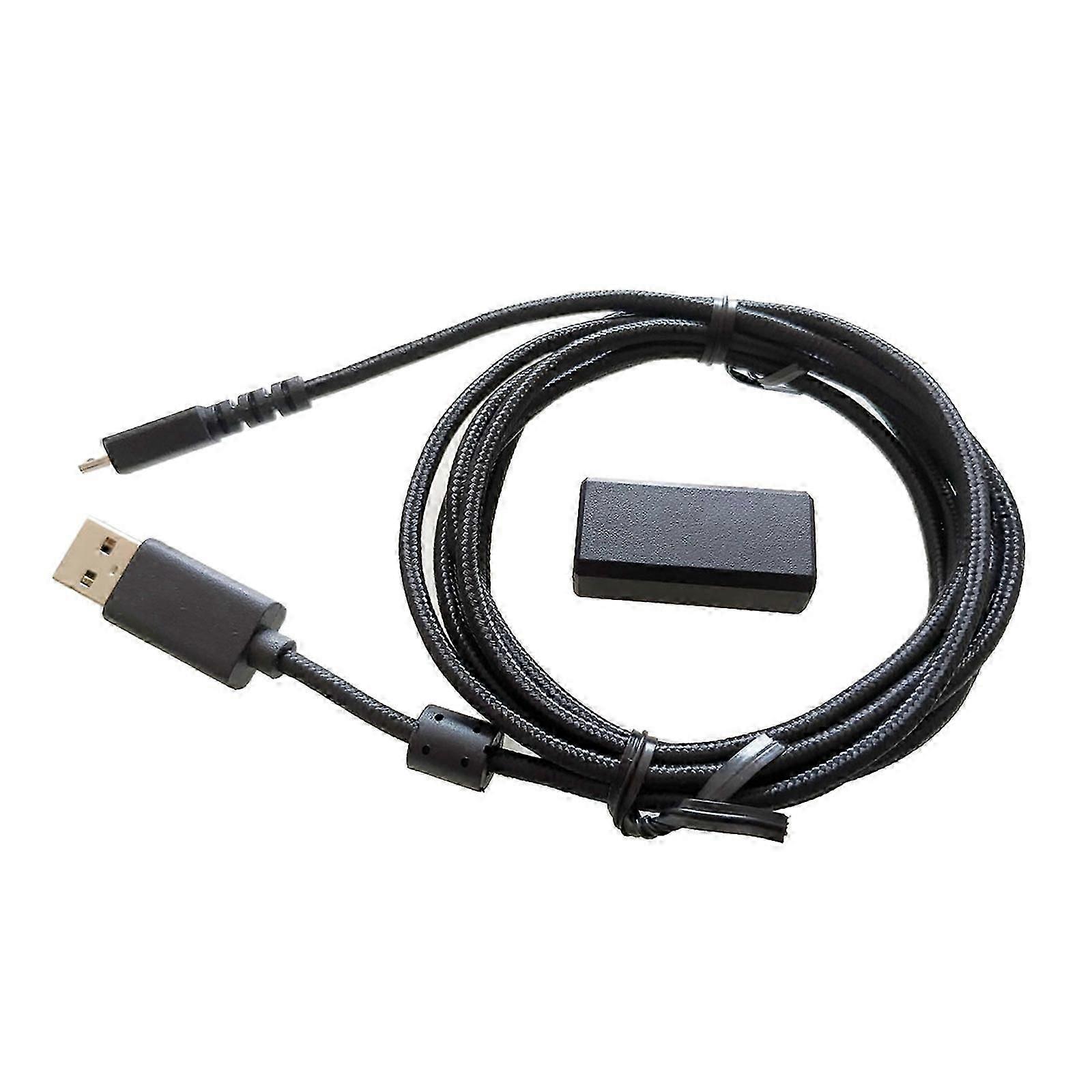 For G502 Durable Braided USB Mouse Cable Black Charging Cord Mouse Adapter for G502 Lightspeed Wireless Mice-