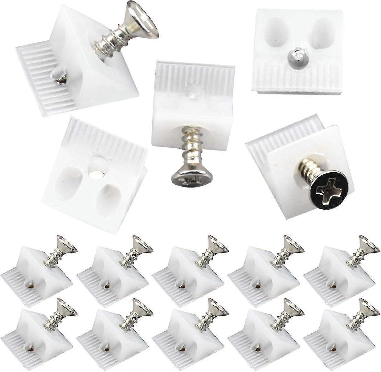 100 Pieces Drawer Reinforcement Connector, Drawer Bottom Repairer Small Drawer Repair Wedges, Fixings with Screws for Repairing Sagging Furniture
