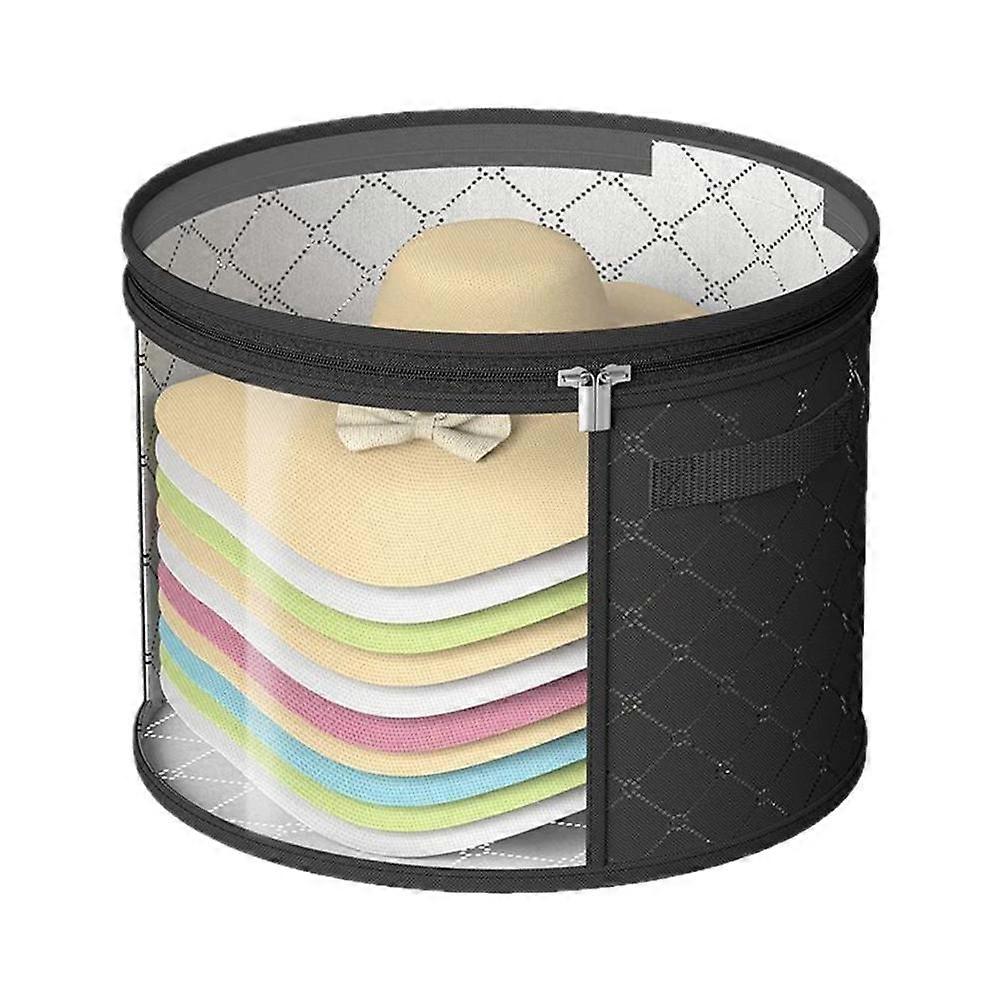 For Hat Storage Box Large Capacity Transparent PVC Dust Proof Organizer For Women Hats With Handle Foldable For Home Travel