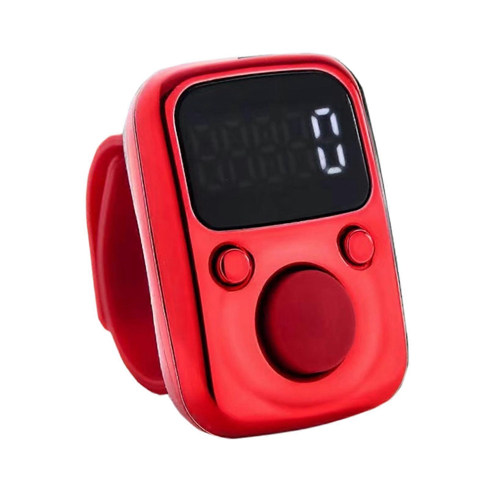 Digital Tally Finger Clicker Smart Handheld Finger Counter 3.3 x 2.5 Cm Red School Activities Sports Team Training