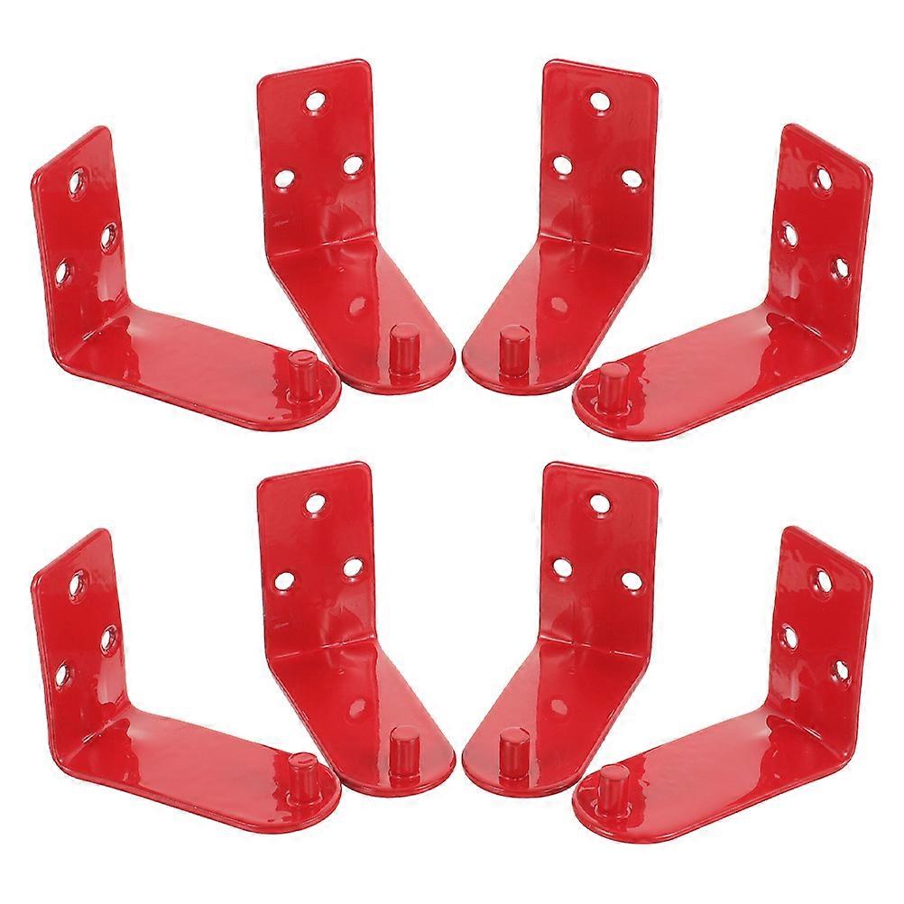 Red Fire Extinguisher Wall Hook for Holding 8Pcs Durable Iron Bracket Set