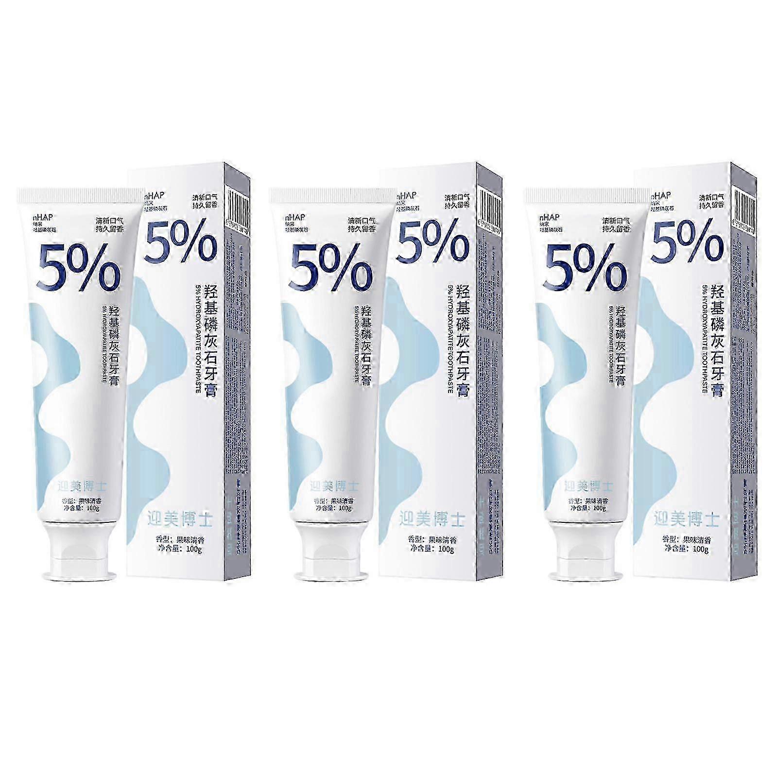 5% Hydroxyapatite Toothpaste - Whitening Toothpaste, Naturally Whitens Teeth Without Harsh Chemicals, Remove Coffee Tea Stains Toothpaste