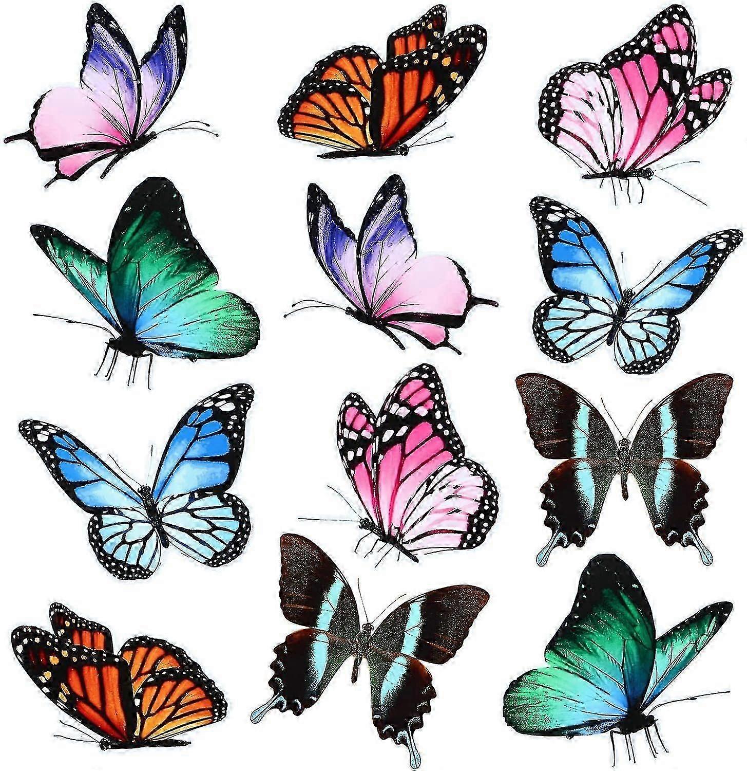 12 Pieces Butterfly Screen Saver Magnets Double Sided Screen Stickers Magnetic Flexible Screen Door Protector