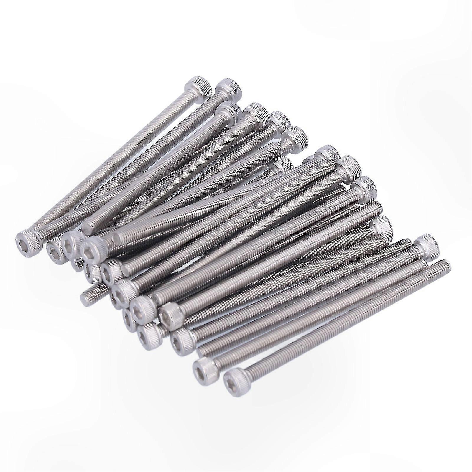 30Pcs M5 x 60MM A2 Stainless Steel Hex Socket Cap Screws Kit