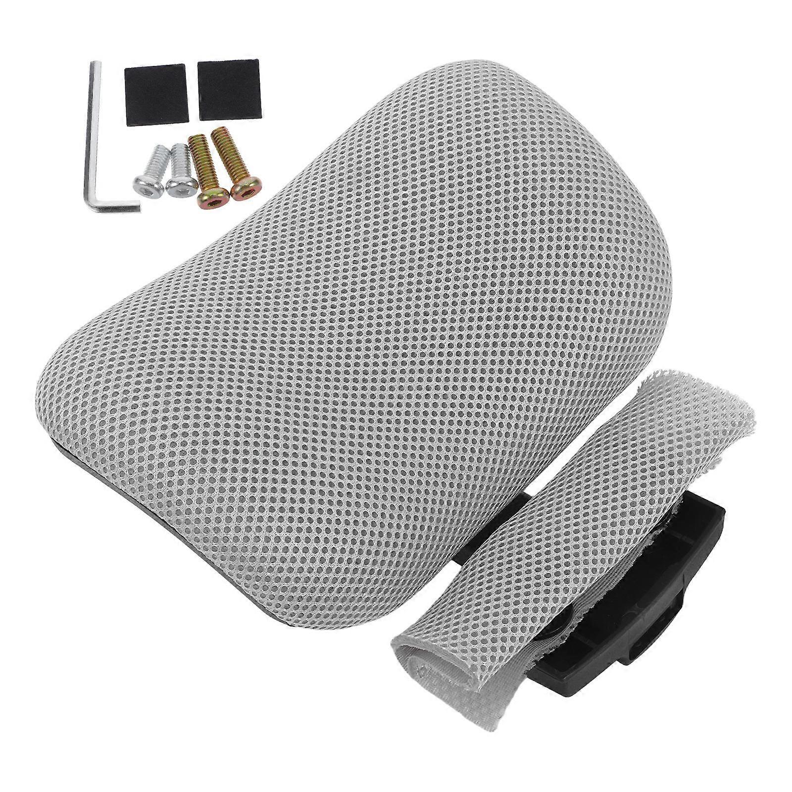 Grey Office Chair Headrest for Neck Support 2Pcs Adjustable Cushion Attachments