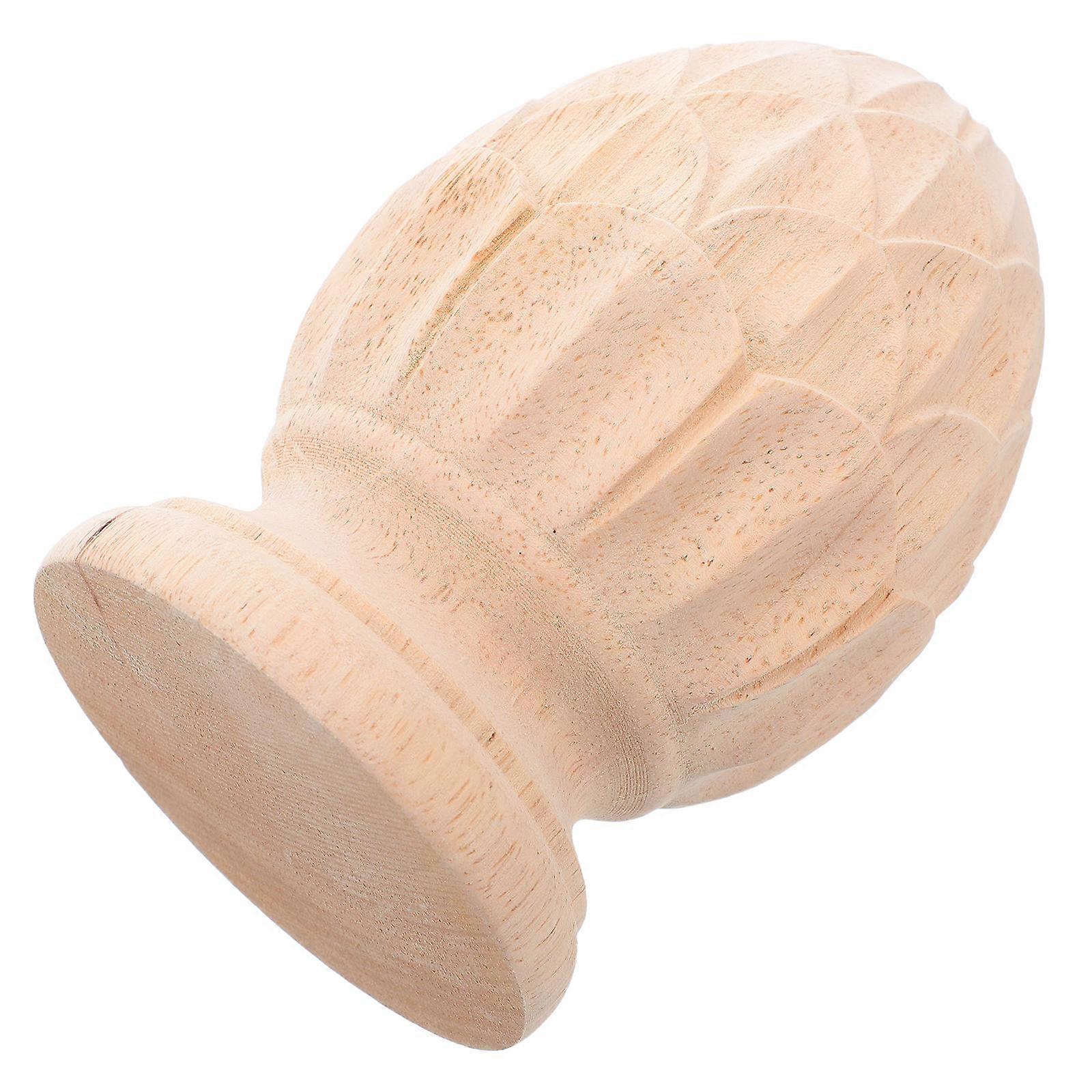 Decorative Pineapple Post Finial for Staircase 3Pcs Unpainted Craft