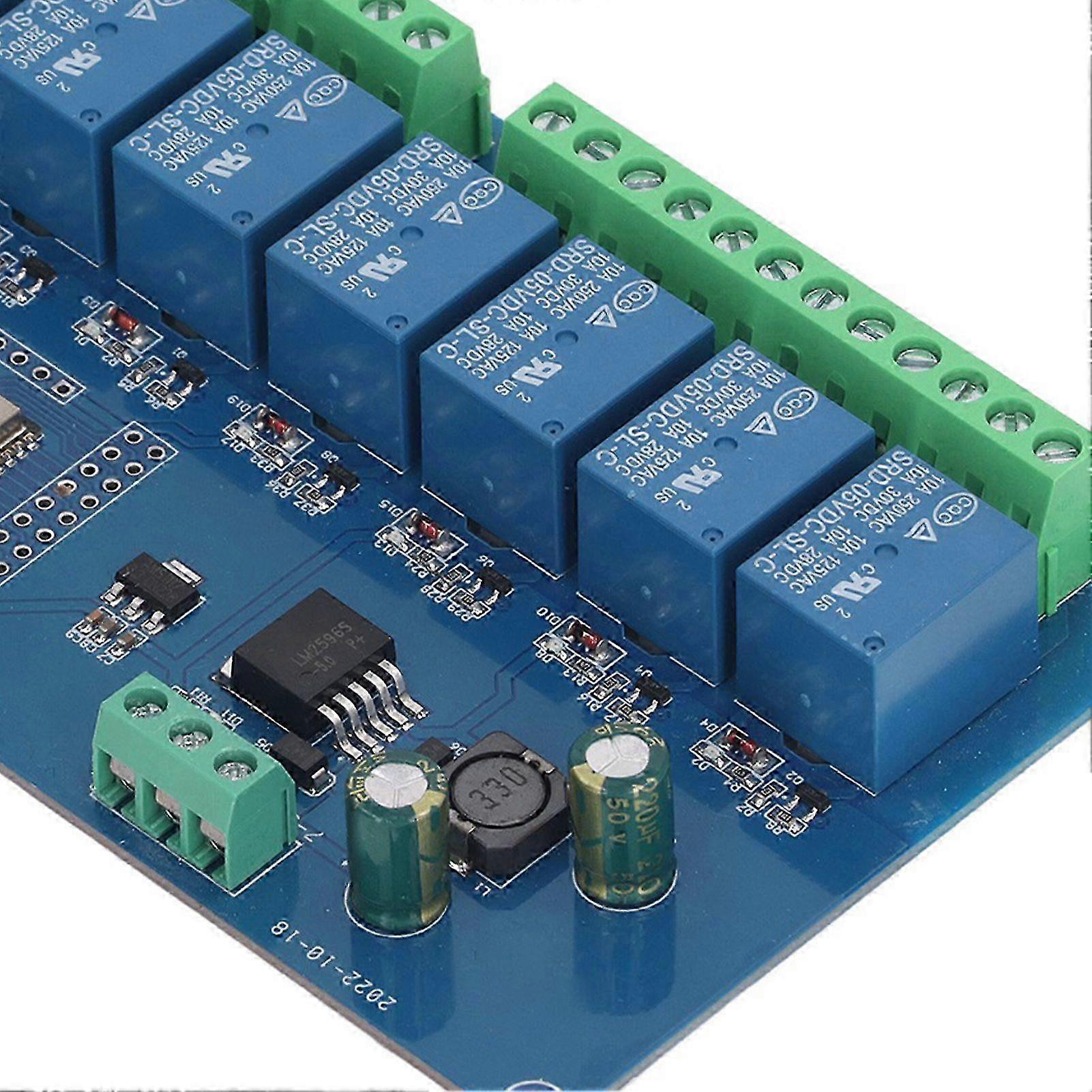 25-26 8 Channel Relay Module ESP32 WiFi Wireless Control BLE Development Board ESP32WROOM32E DC 530V