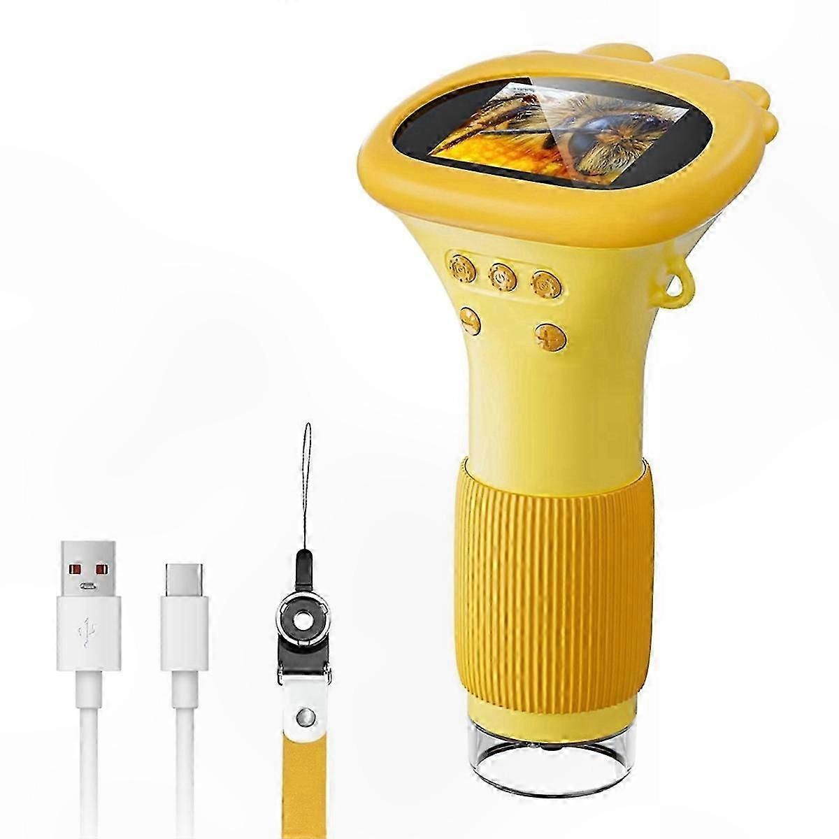 Portable HD Digital Microscope for Kids, 1000X Magnification, USB Mini Camera for PC Connection