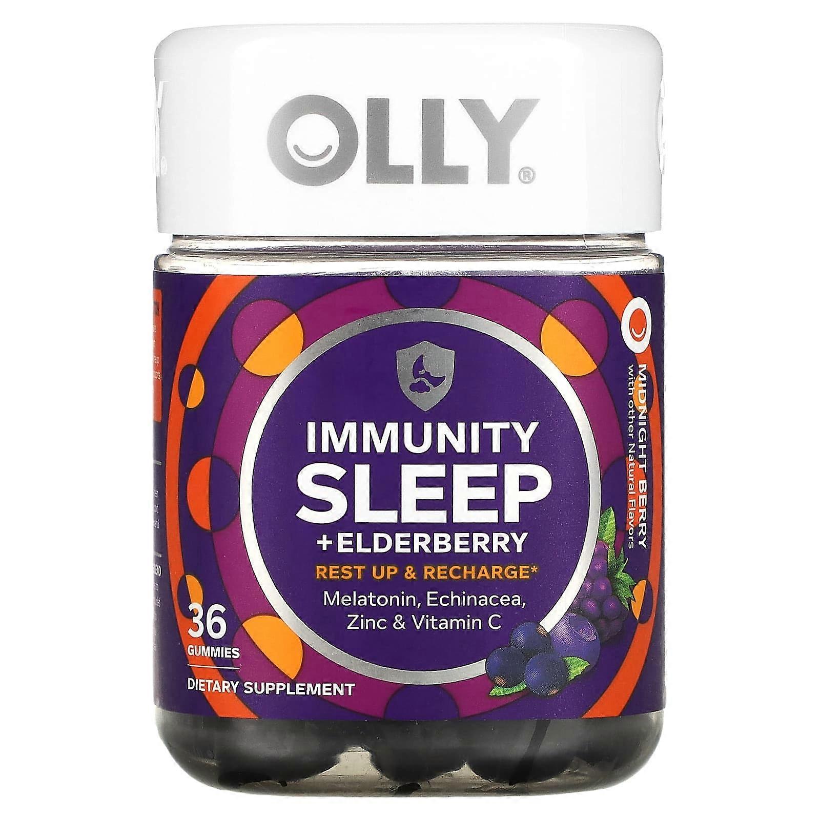 Immunity Sleep + Elderberry, Midnight Berry, 36 Gummies