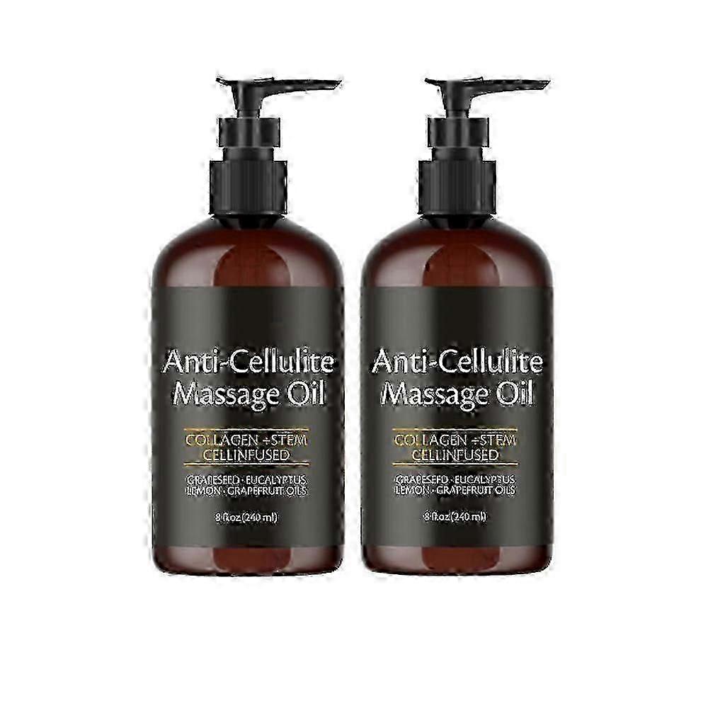2X 240ml アンチセルライト マッサージ オイル コラーゲンと幹細胞を配合 肌引き締め セルライト モイスチャライジング ボディ エッセンシャル オイル