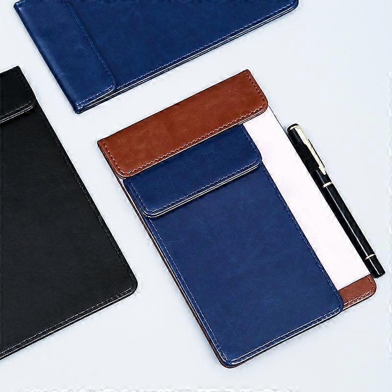 Magnetic PU Leather Clipboard with Pen Holder Portable Notepad Board Folder