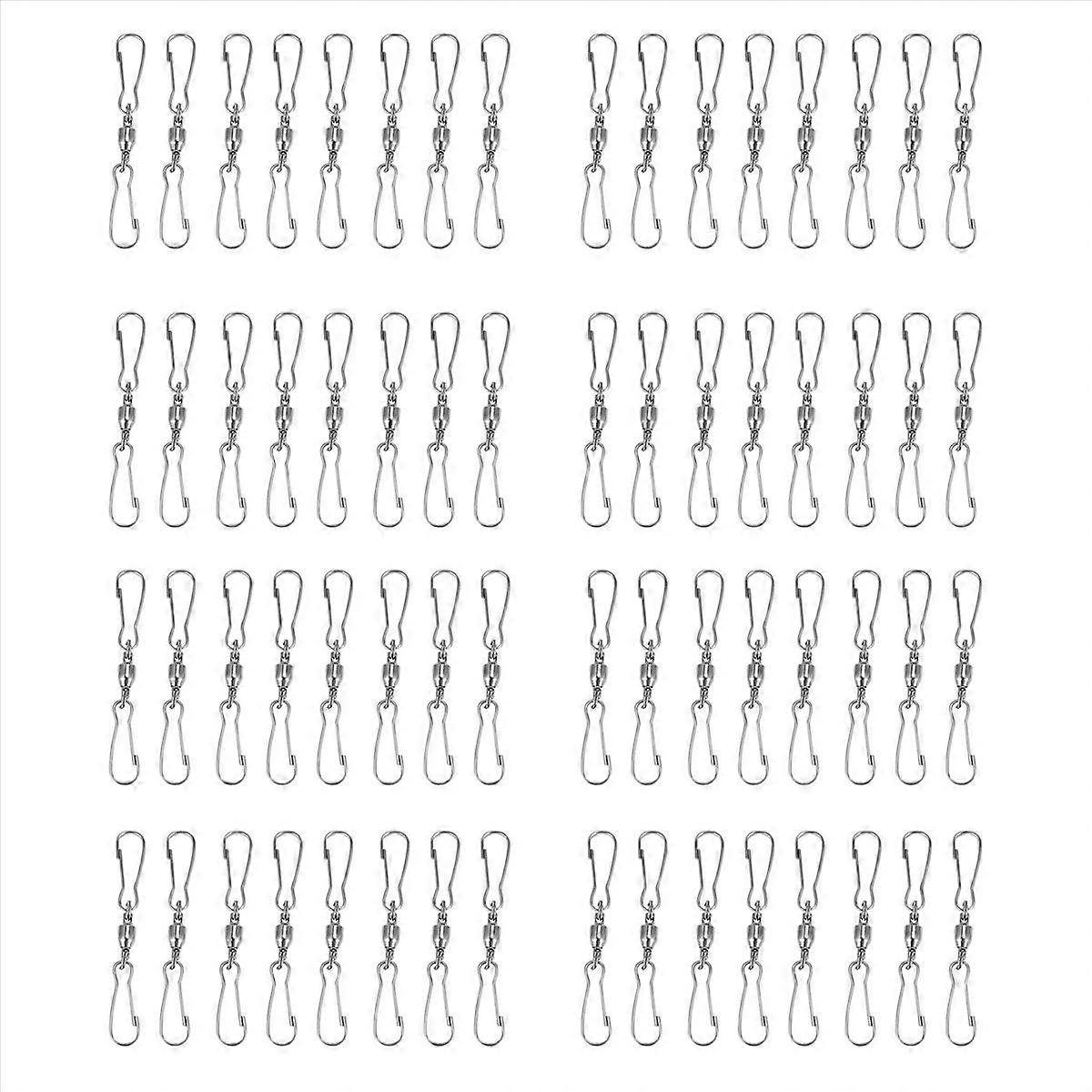 8 Pack Double Clip Swivel Hooks for Wind Spinners, Windsock