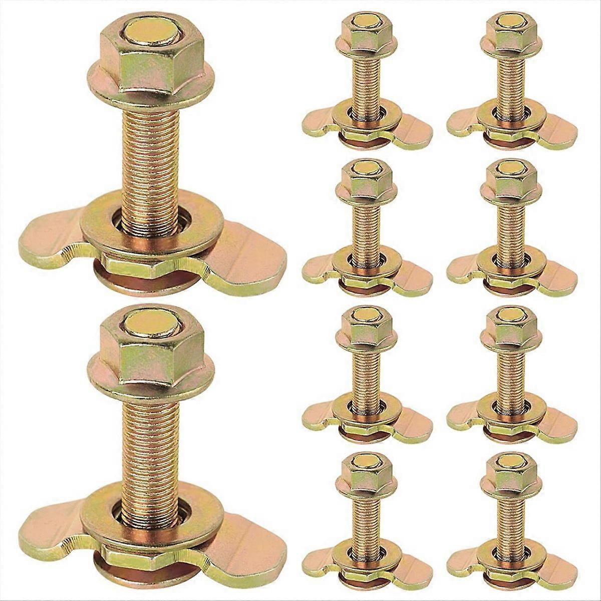 L Track Threaded Stud Fittings Double Stud with L Track Rails, Gold