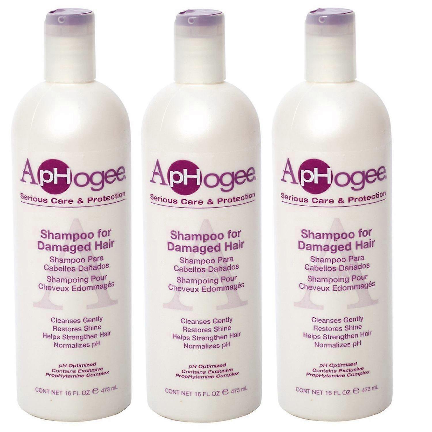 Aphogee Shampoo for Damaged Hair 473ml (3- Pack)
