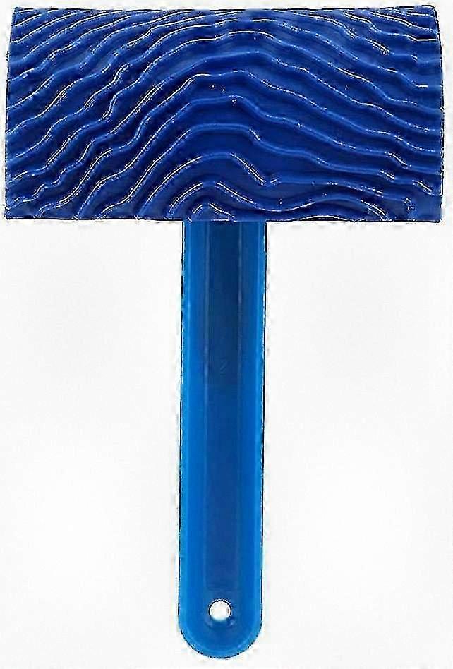 Optimized Paint Roller for Wall Decor DIY Projects With Blue Wood Grain Texture and Handle