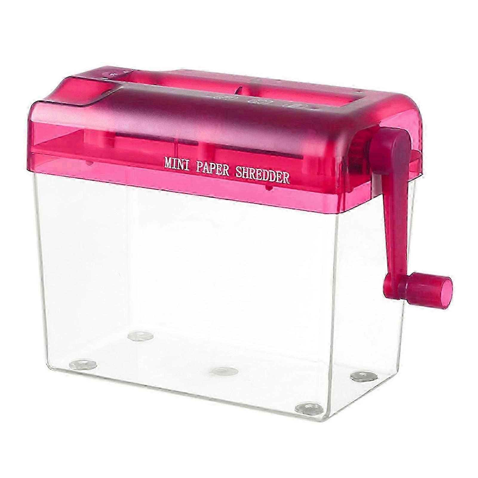 Manual Paper Shredder Portable Large Capacity Clear Visible Anti-slip Mini Hand A4 Paper Cutting Shredding Tool Home Office Supplies New-Arrival
