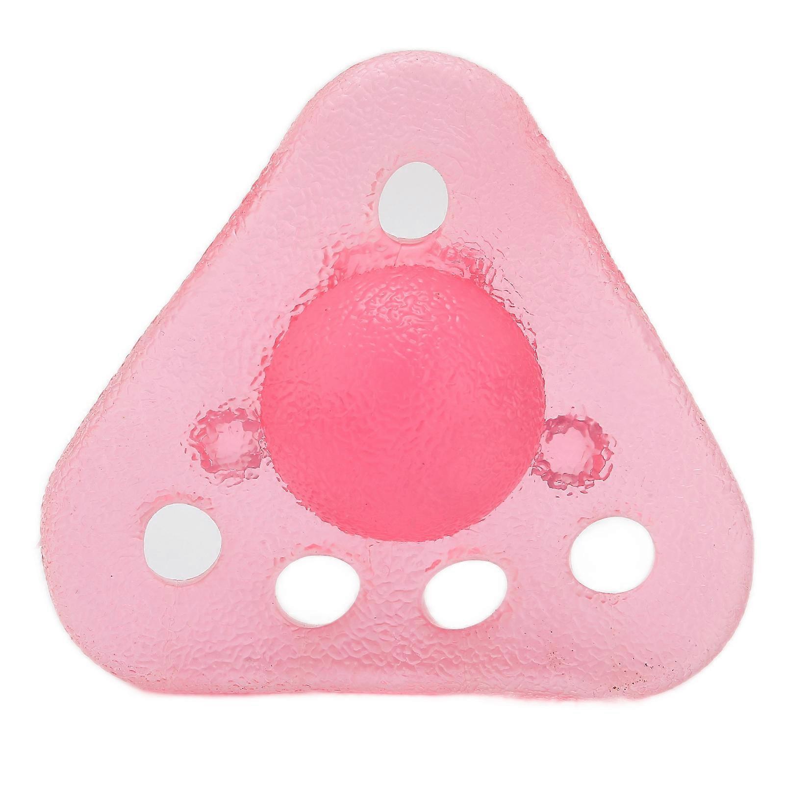 Finger Stretcher TPR Triangular Ball Grip Strength Trainer Hand Elasticity Exercise Toy Pink