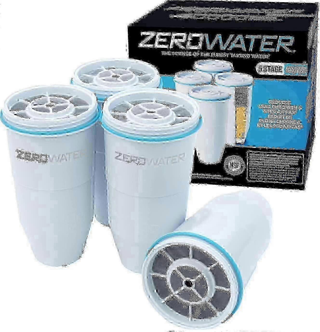25-26 BPA-free replacement water filters 4-pack for pitchers