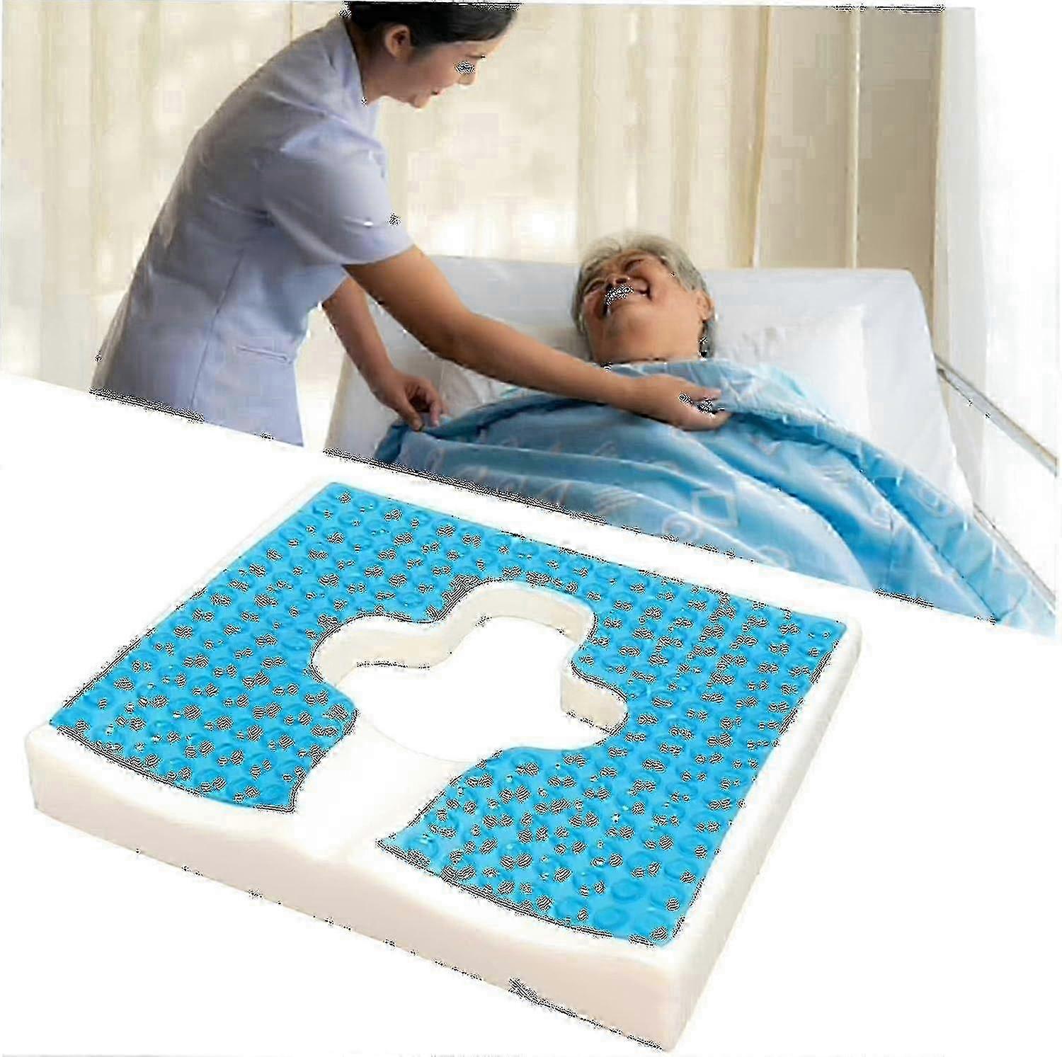 Enhanced Bed Comfort Cushion with T-Shape Opening and Sloping Triangular Design
