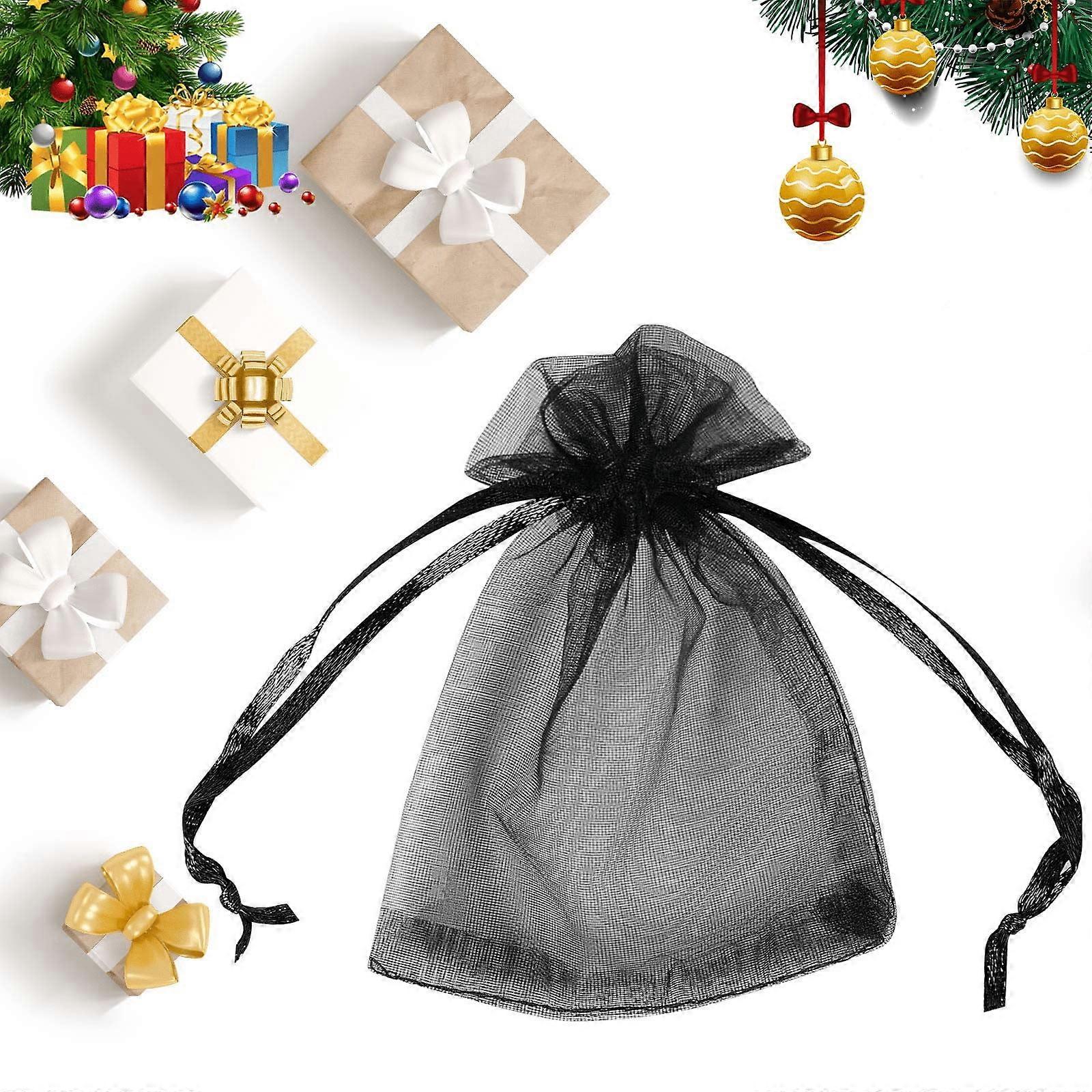 TOFOTL Solid Color Organza Drawstring Gift Bag 100PC 7x9cm,Enrich Tiny Home