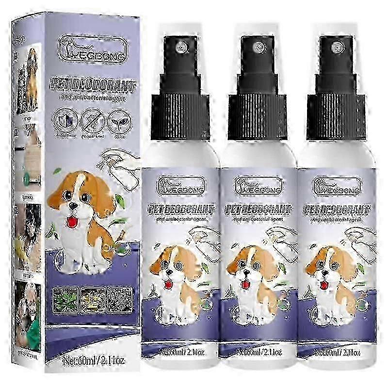 60ML Pet Deodorant Spray Deodorising Odor Liquid Perfume For Dogs Cats Efficientive Grooming Products For Puppy With Gentle Port