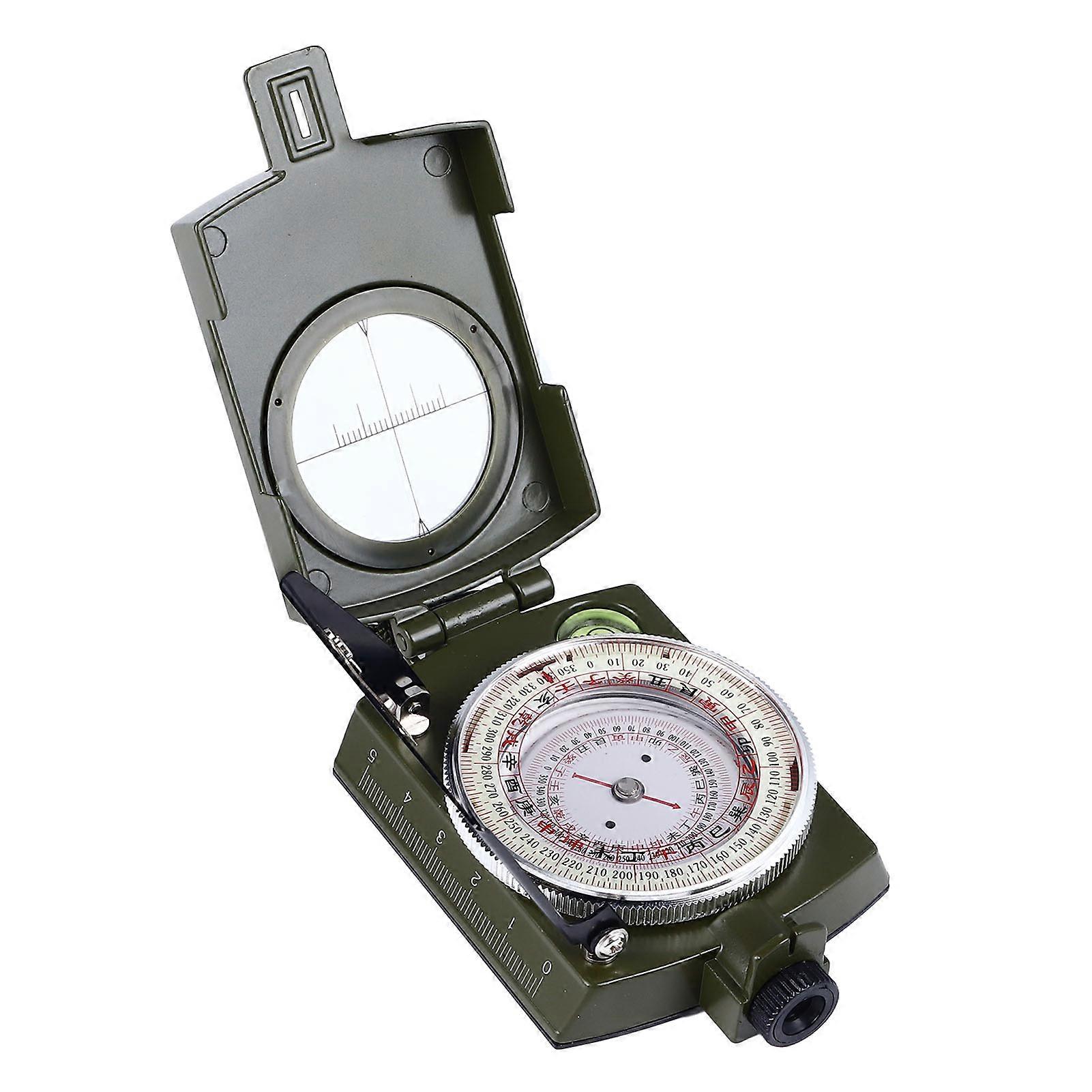 מצפן מפה רב תכליתי עם מד שיפוע עמיד למים מצפן ניווט להישרדות בחוץ טיולי קמפינג