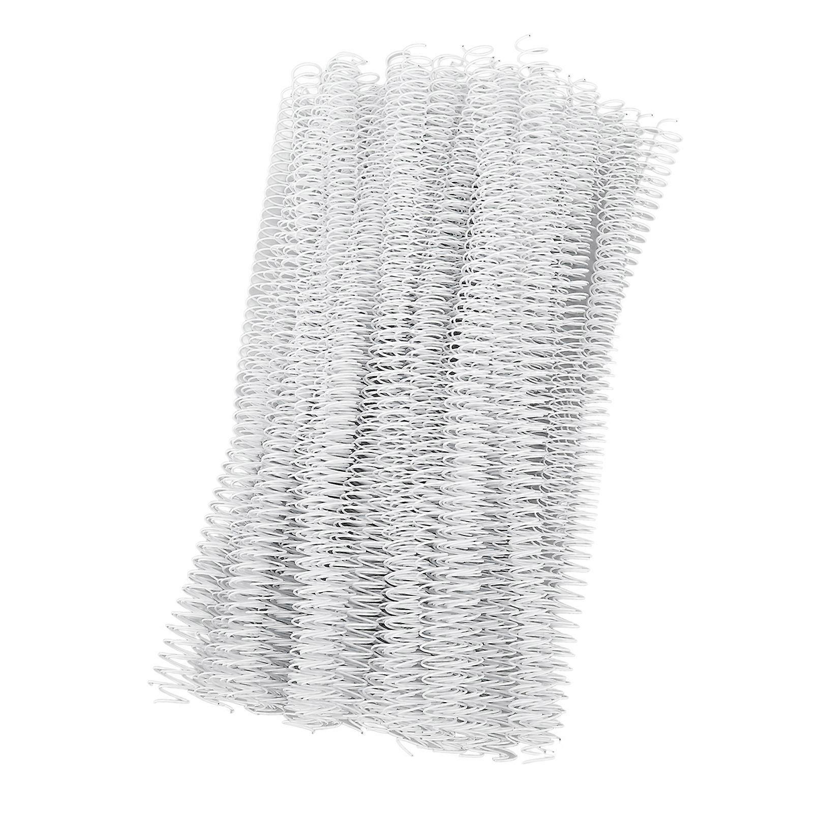 100Pcs Single Loop Wire Binding Spines 12.7mm 1/2in 48 Teeth 4:1 Pitch 360 Degree 90 Sheet Capacity Spiral Binding Coils White