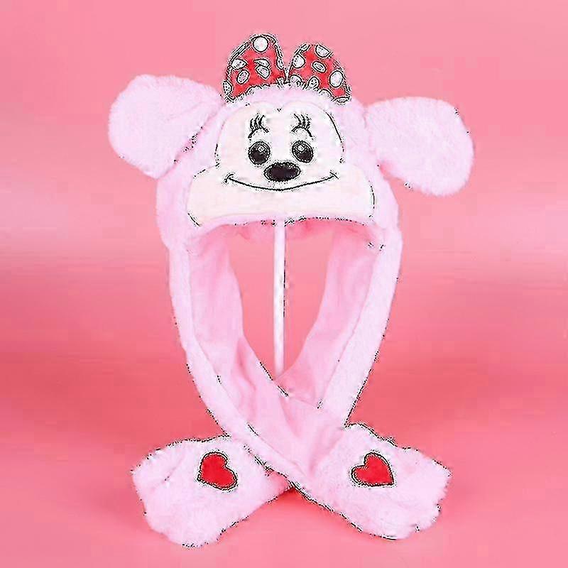 Plush Rabbit Ear Hat for Girls - Soft & Moveable