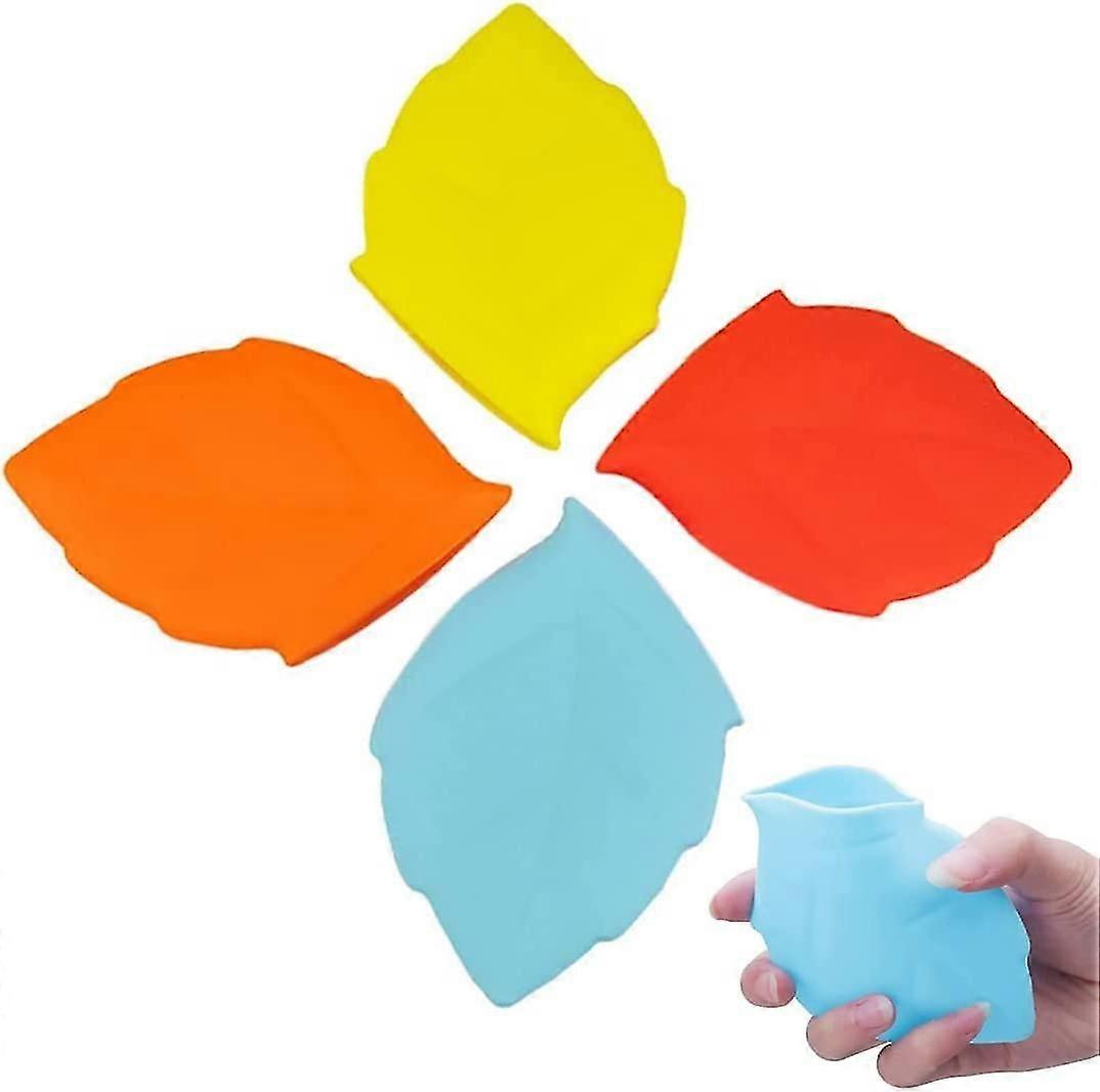 2 Pieces Movable Silicone Sheet Shaped Mouthwash Cup, Reusable Space Cup