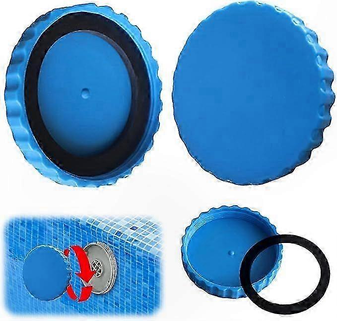 Winter Pool Closure Kit, 2-Pack Frost-Proof Plugs with Seals, Tight-Fitting Winter Caps for Above-Ground Pools
