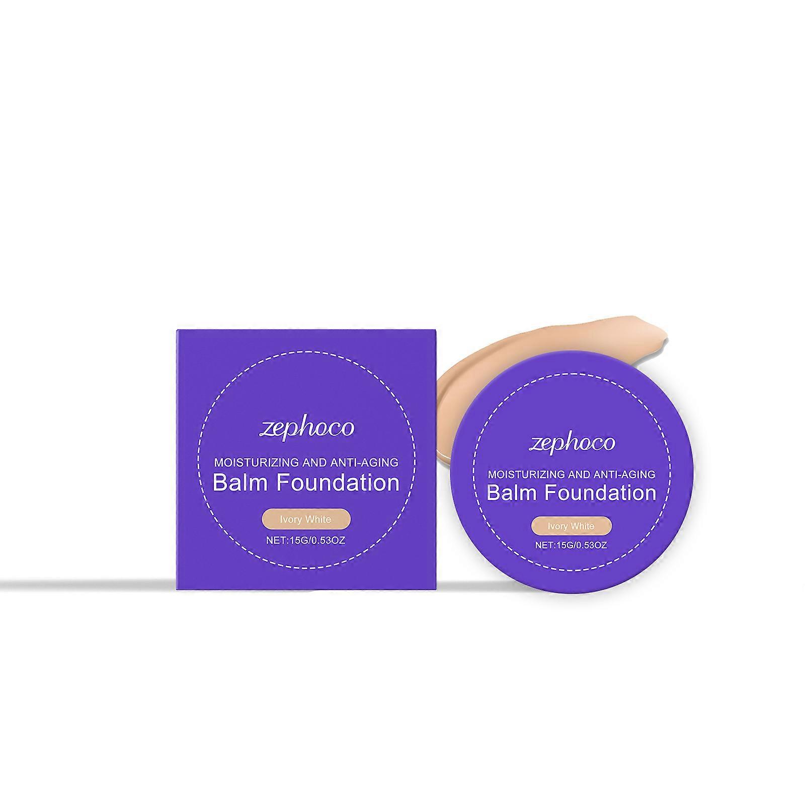 zephoco Ivory White Moisturizing Foundation Cream Is Light, Natural, Long-Lasting And Does Not Come Off Makeup. It Is A Convenient Foundation For Hydr