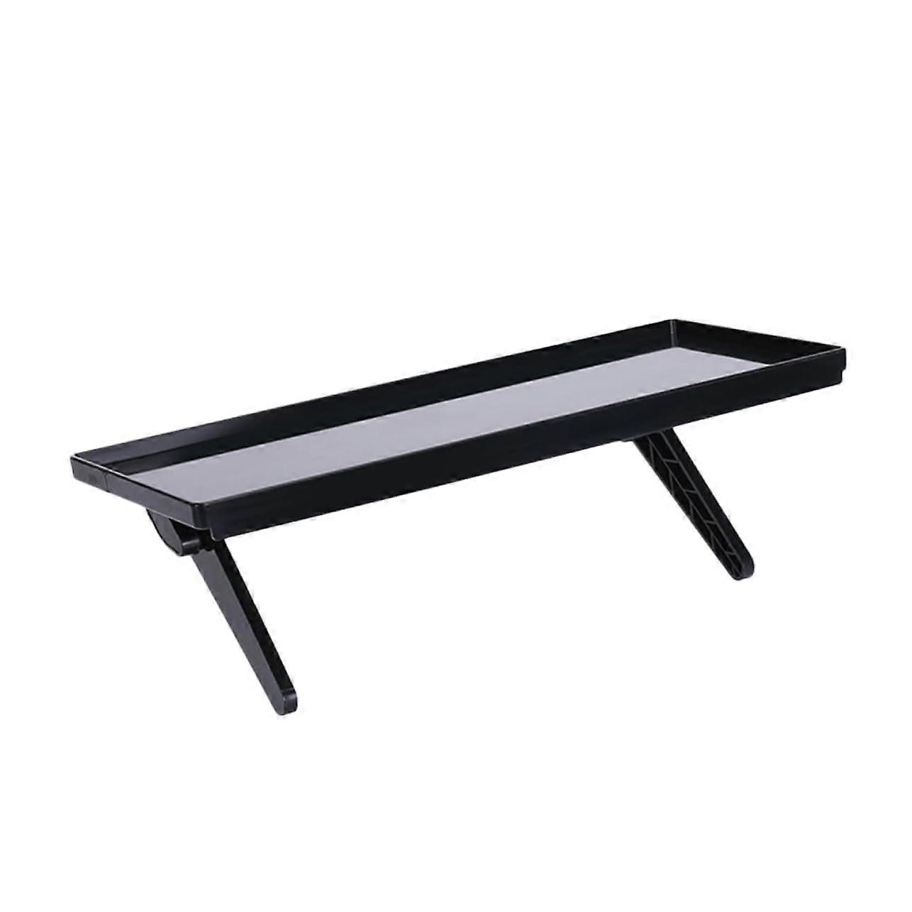 Multifunctional Monitor Shelf Storage Rack For Home Office Desktop Organizer Eyeglasses And Remote Black Riser