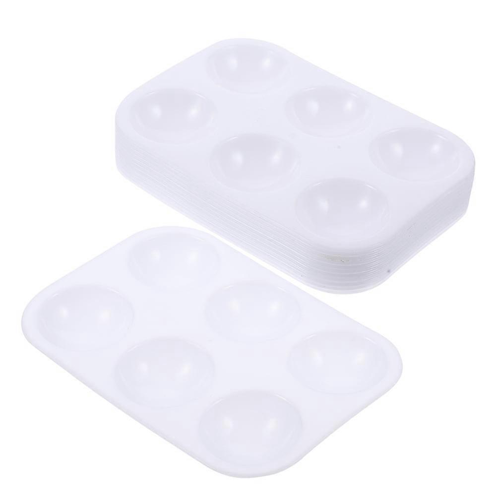 30 Pcs Pallets for Painting Rectangular Color Palette Palettes Plastic Mix Acrylic White Pp