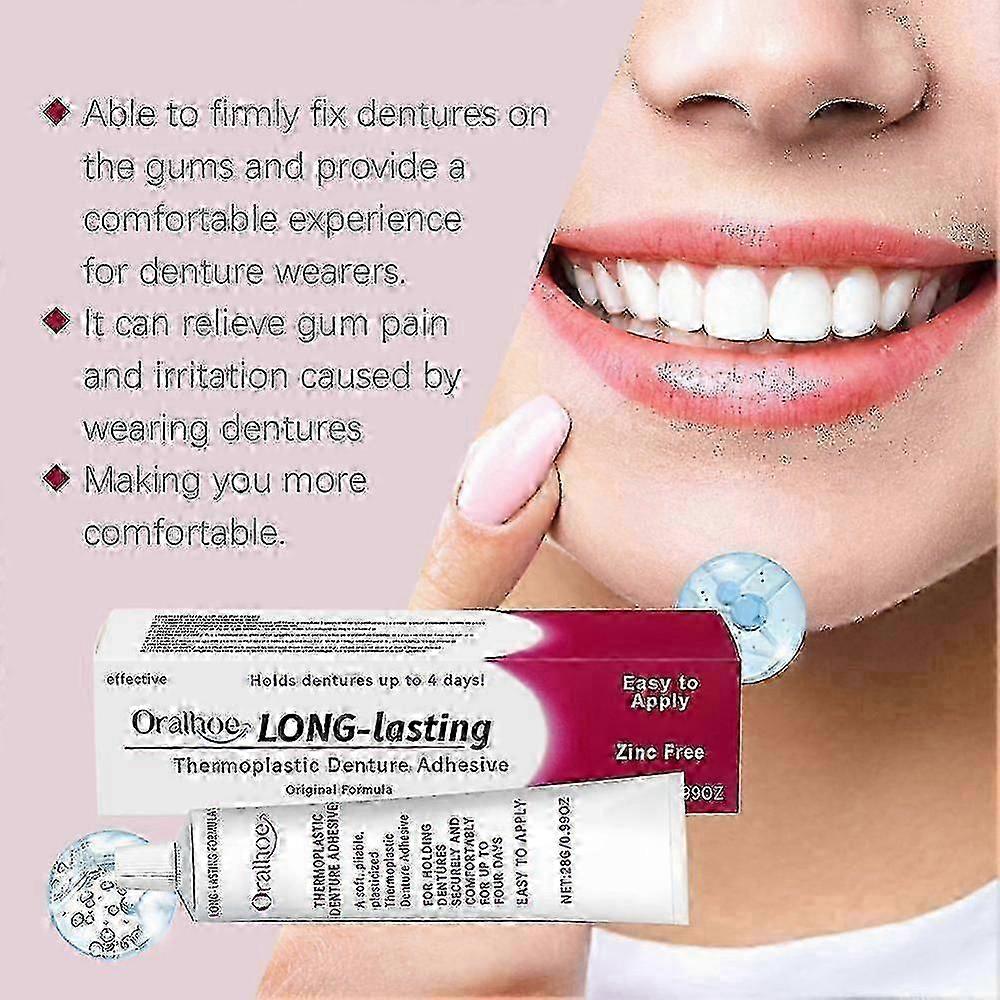 Kuddgrepp Termoplastisk proteslim som varar Super Hold Denture-Adhesive Cream för falska tänder