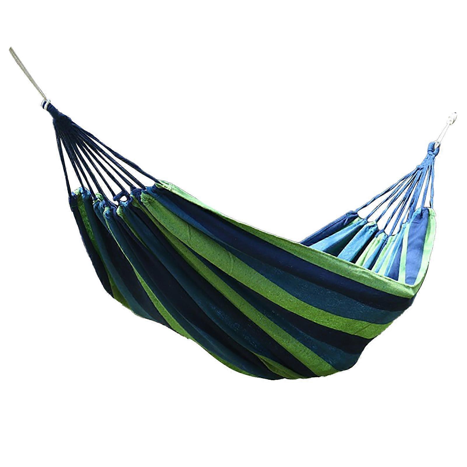 Outdoor Hammock Comfortable Polyester Cotton Up To 440.9lbs Anti Rollover Portable Hammock for