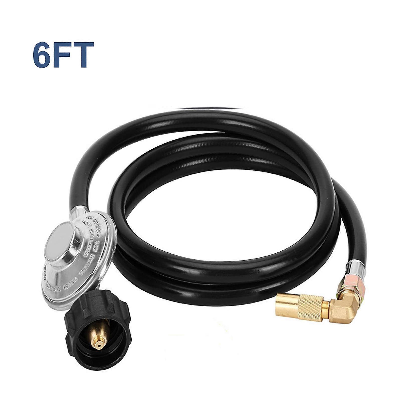 Propanes Regulator and Hose with Elbow Adapter for Gas Grills Heater and Fires Pit  Easy Installation Propanes Supplies Multicolor
