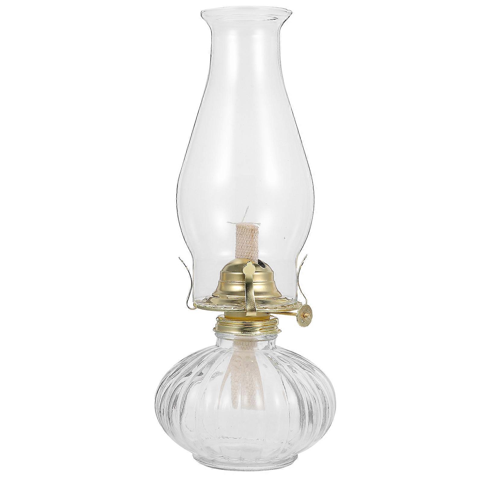 Kerosene Lamp Glass Oil Lamp for Indoor Use Retro