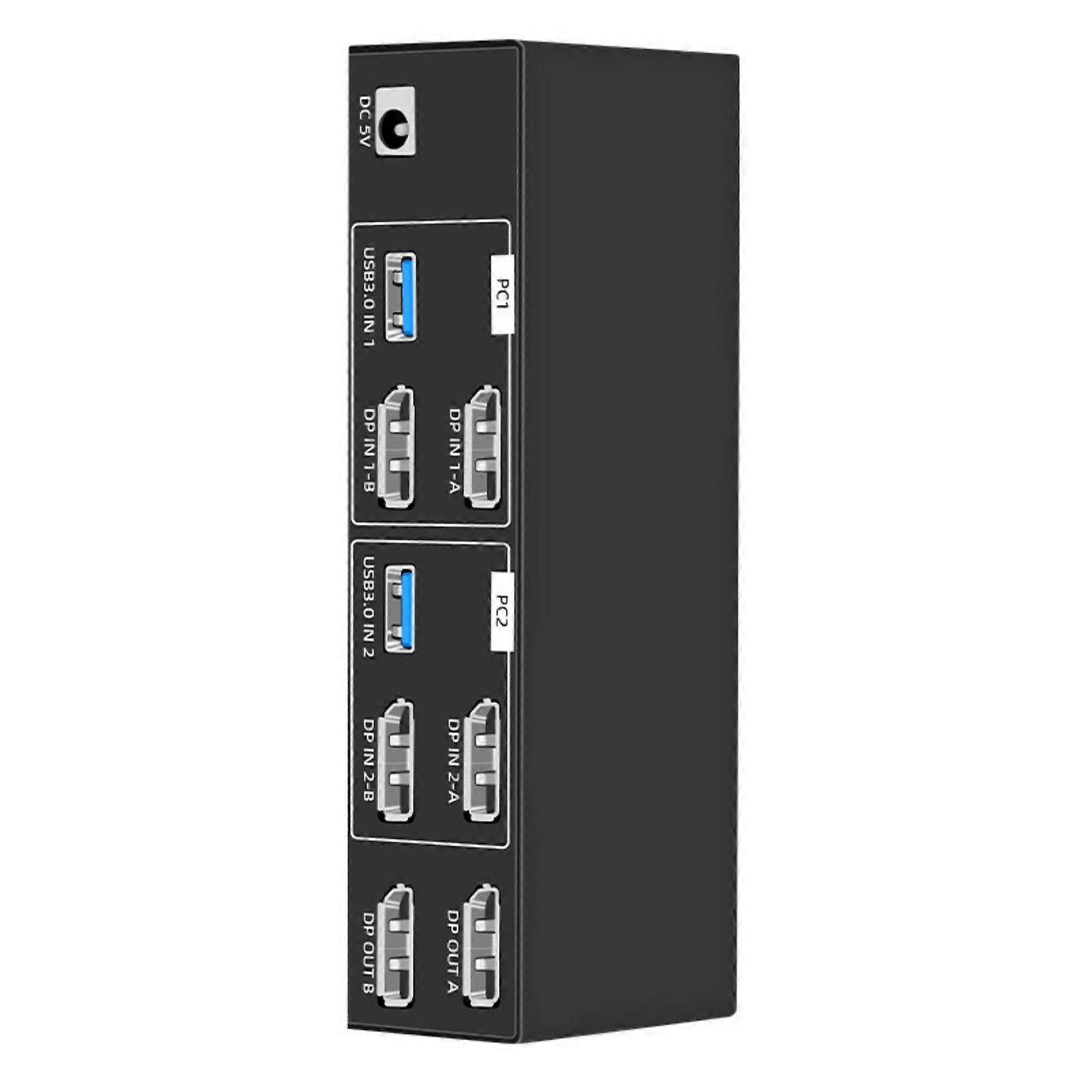 High Resolution 8K 4K120Hz  KVM Switches for MultiTasking and Gaming For Seamlessly Computer Sharing Multicolor