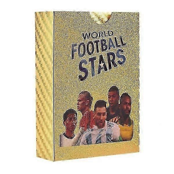 بطاقة كرة القدم الذهبية 50 بطاقة بطاقات مضحكة ألعاب الأطفال ، بطاقات التحصيل ، ألعاب الأطفال.