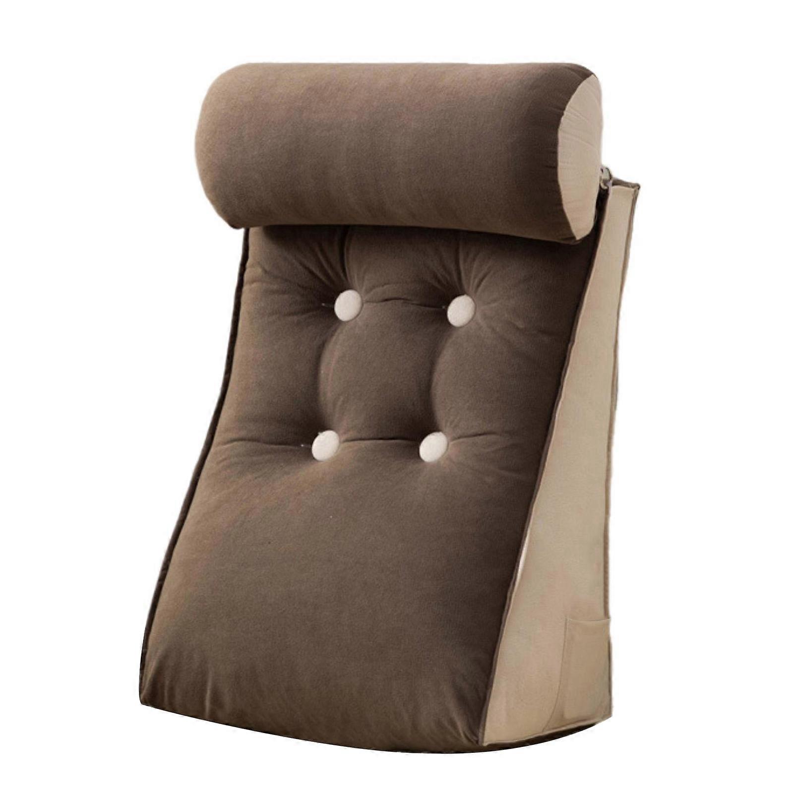 Bed Wedge Pillow for Sleeping Reading Acid Reflux Supportive Backrest Leg Neck Cushion with Side